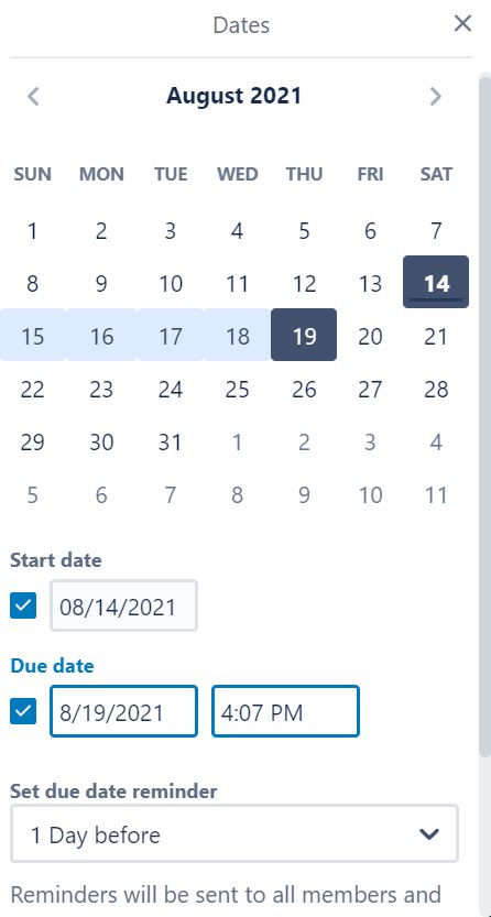 Dates Feature